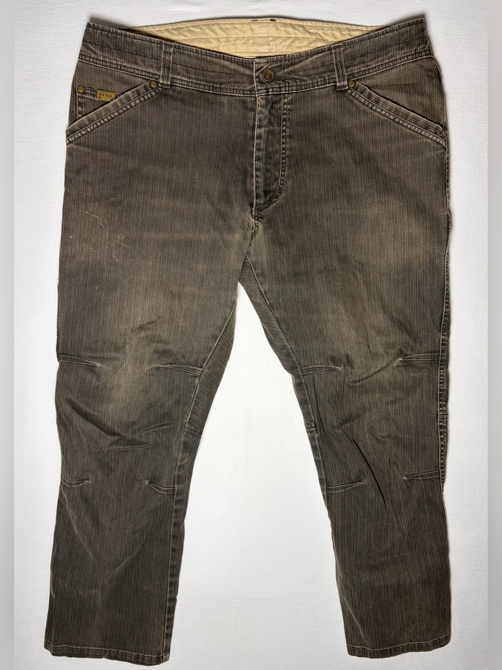 Kuhl Vintage Style Corduroy Workwear Utility Pants Men's 38x30 Articulated Knee